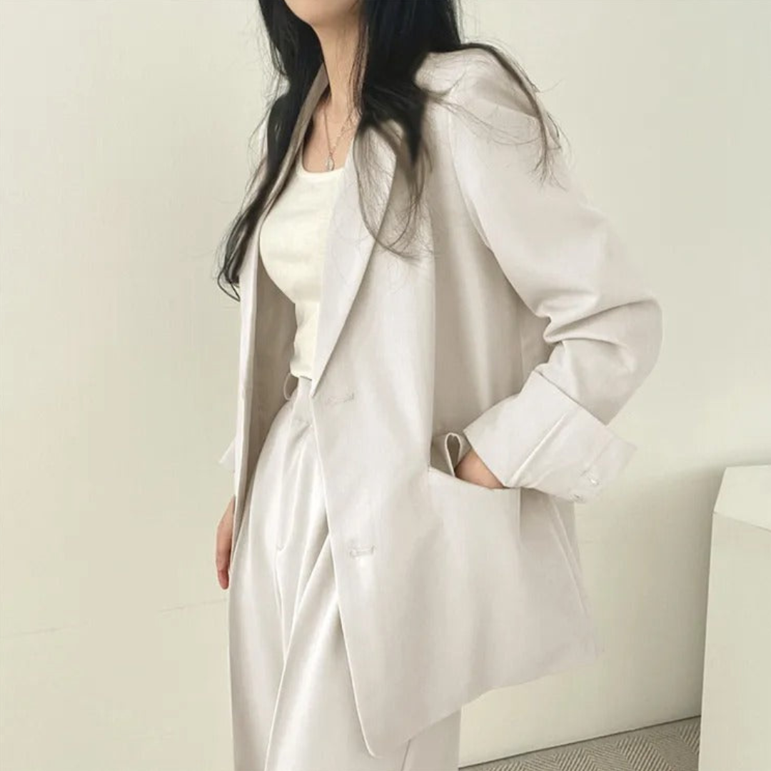 Karin | Damen Oversize Blazer und Hose mit weitem Bein - Elle Zürich