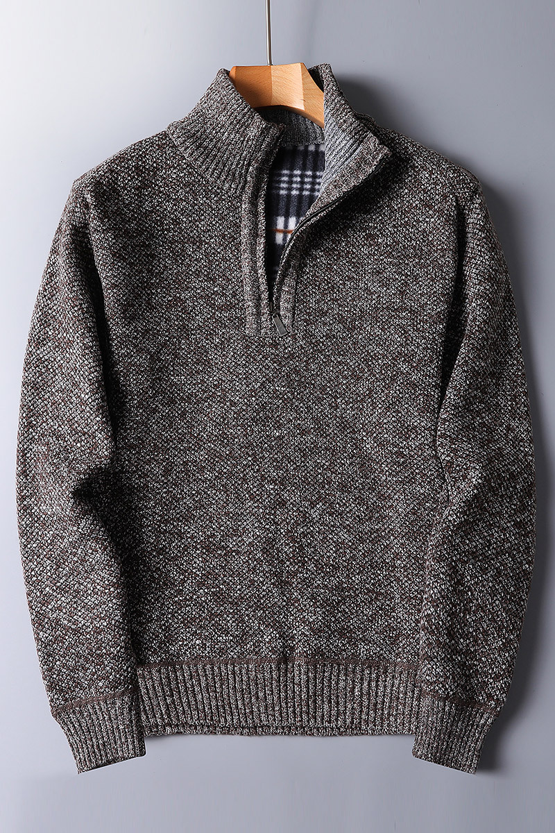 Dominic | Herren Warmer Winterpullover mit Quarter-Zip - Elle Zürich