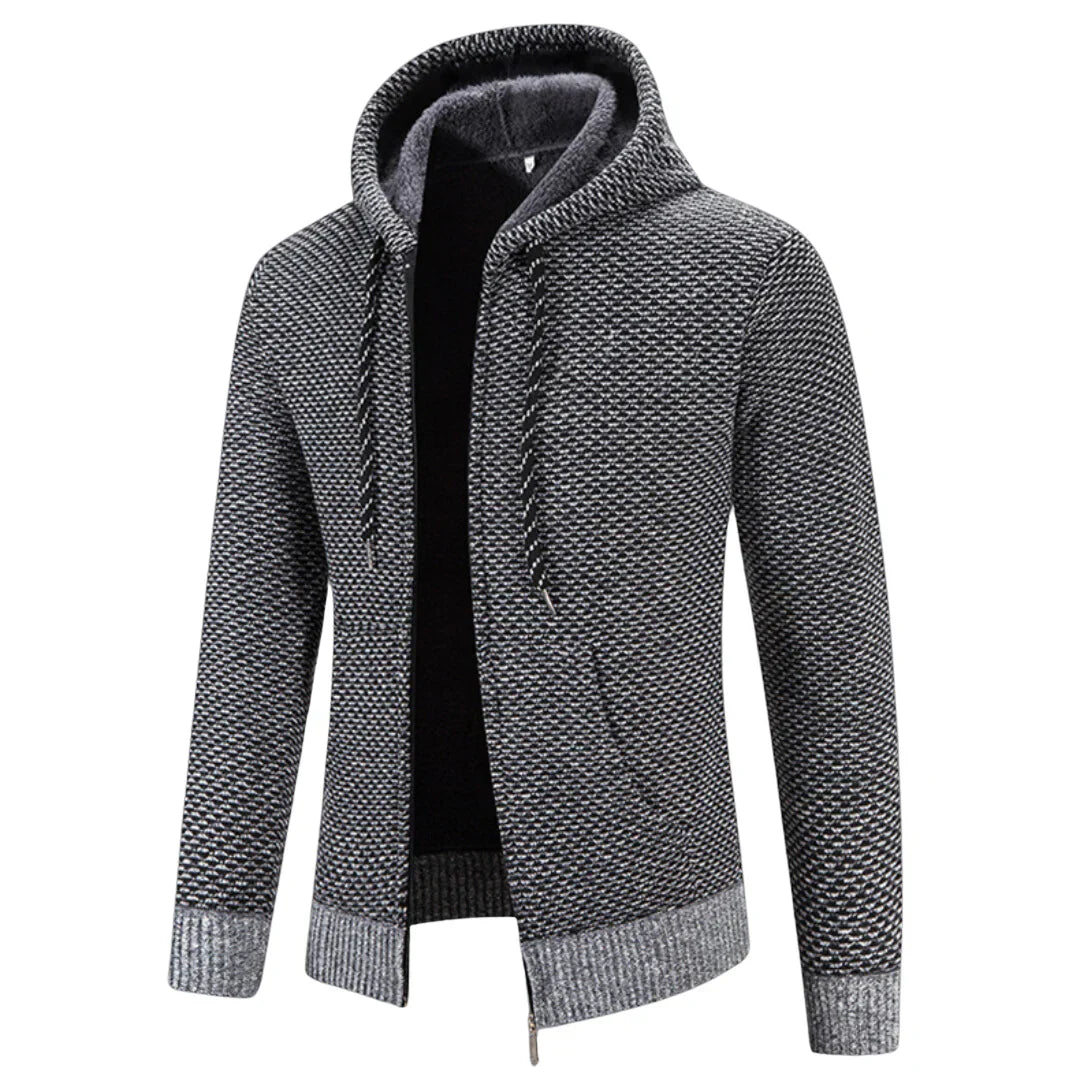Lucas | Herren Winter Strick Zip-Hoodie Jacke