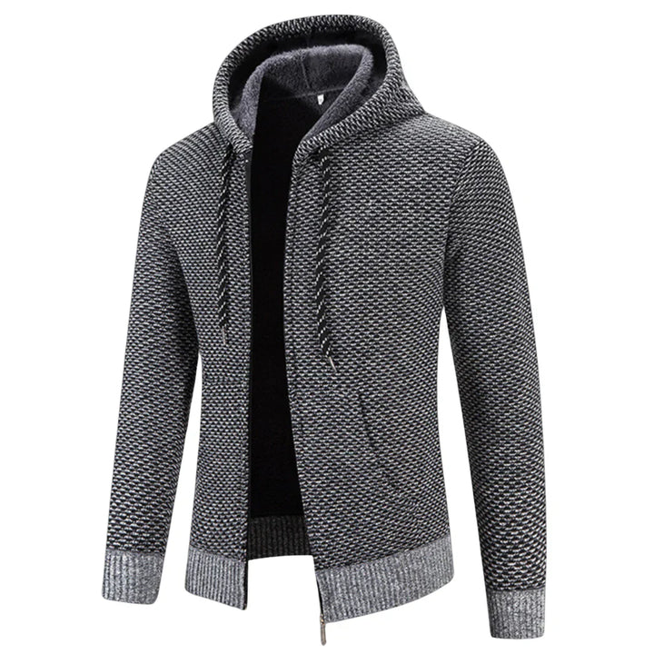 Lucas | Herren Winter Strick Zip-Hoodie Jacke