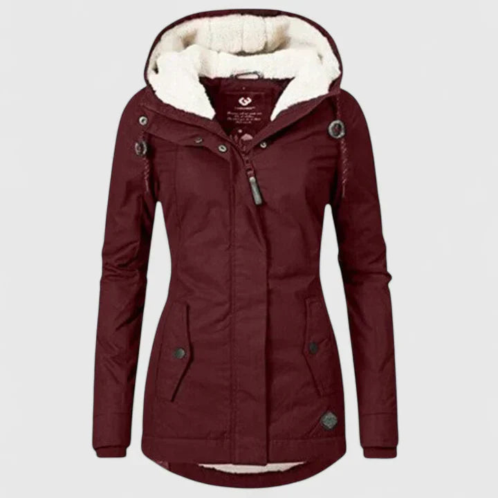 Julia | Damen Winter Parka Jacke mit Fleece-Futter und Kapuze - Elle Zürich