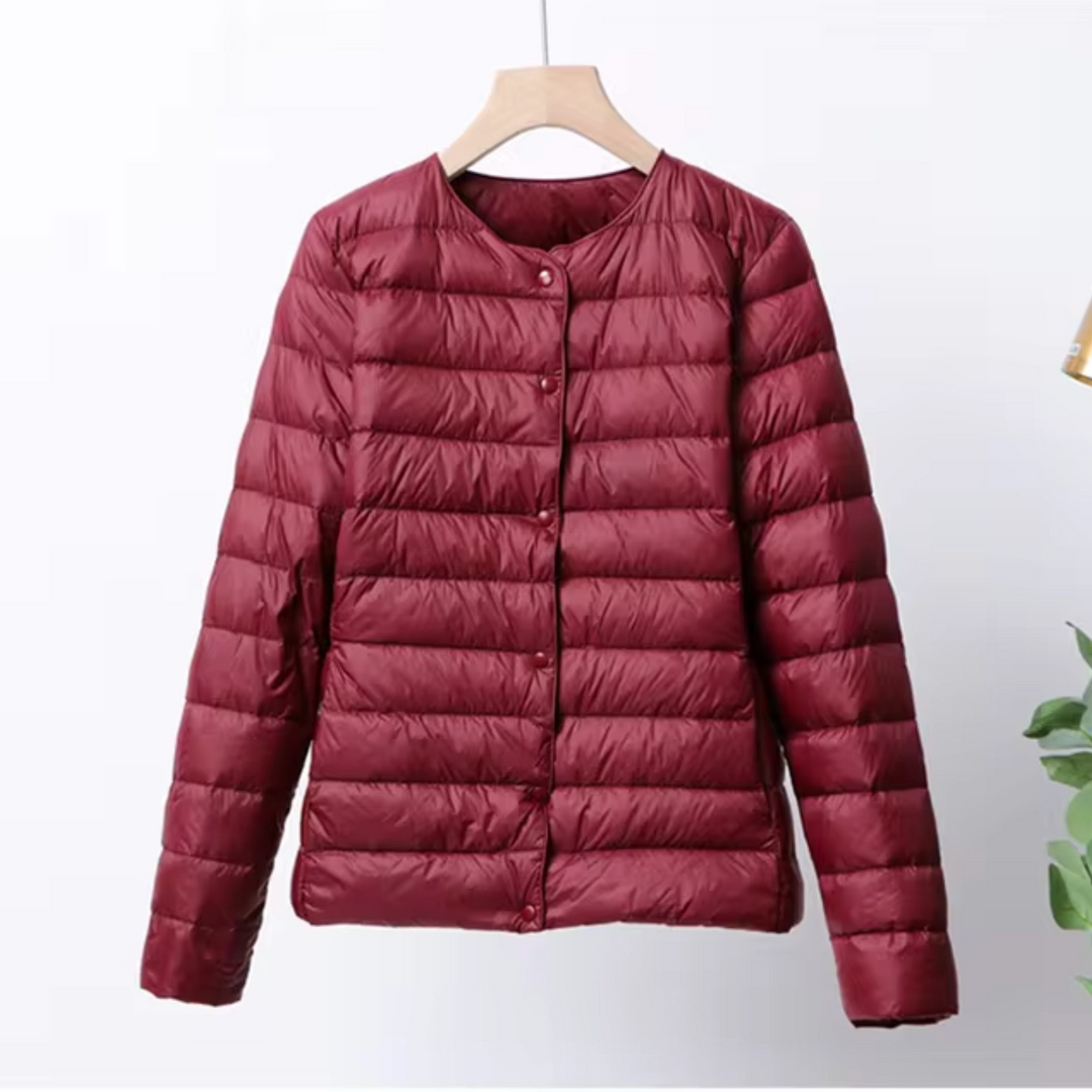 Lara | Damen Ultra Leichte Steppjacke mit Druckknöpfen - Elle Zürich