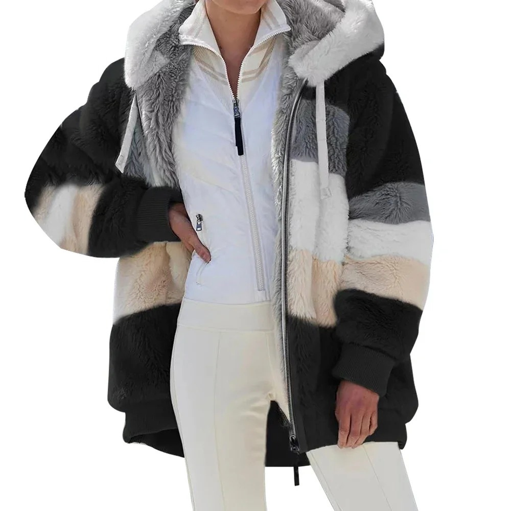 Jana | Kuschelige Teddyjacke mit Kapuze - Elle Zürich