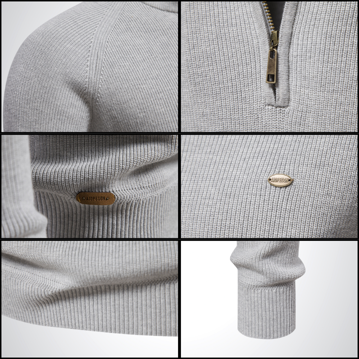 Aiden | Baumwoll-Halbreißverschluss-Pullover - Elle Zürich
