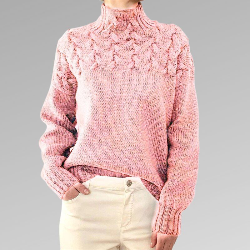 Jana | Damen Zopfmuster Rollkragenpullover - Elle Zürich