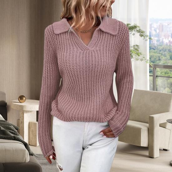 Frieda | Damen Winterpullover mit Kragen und Rippstrick - Elle Zürich