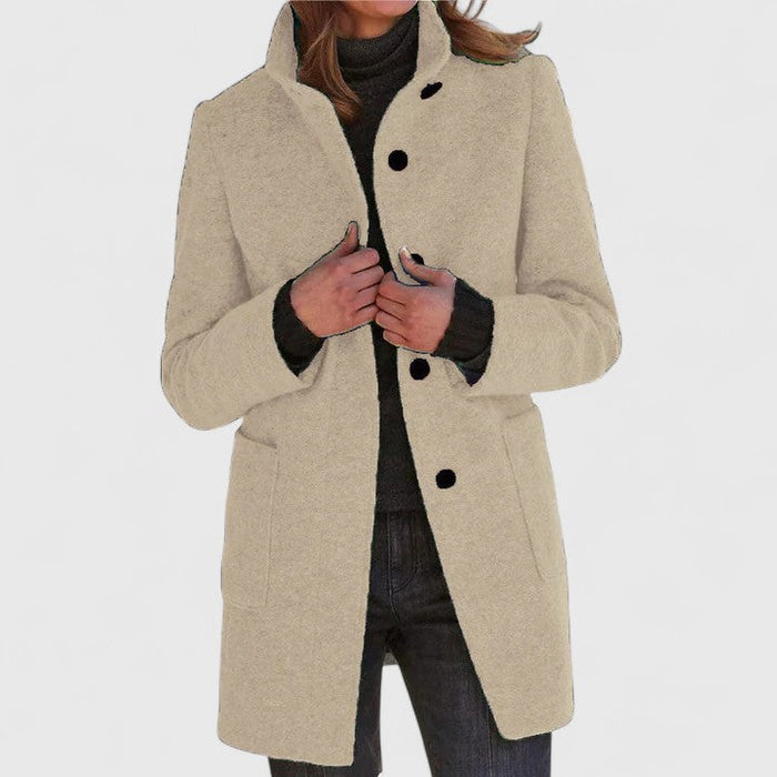 Katharina | Damen Eleganter Einreihiger Wintermantel - Elle Zürich