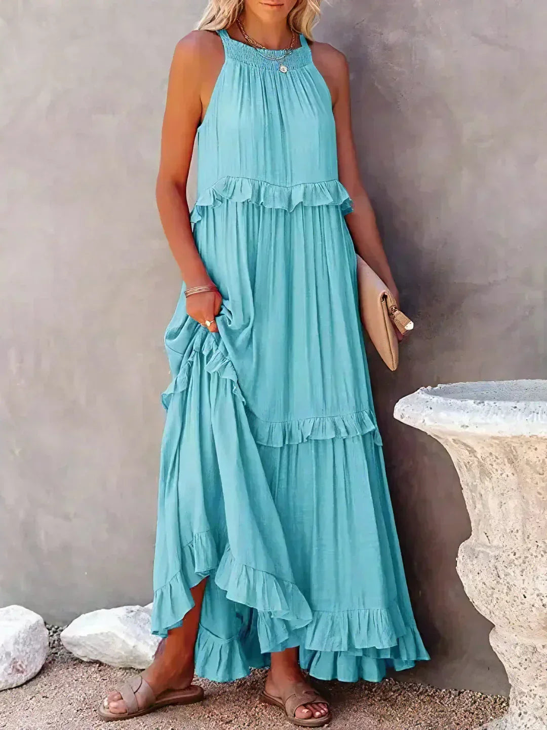 Viola | Elegantes Maxi-Sommerkleid - Elle Zürich