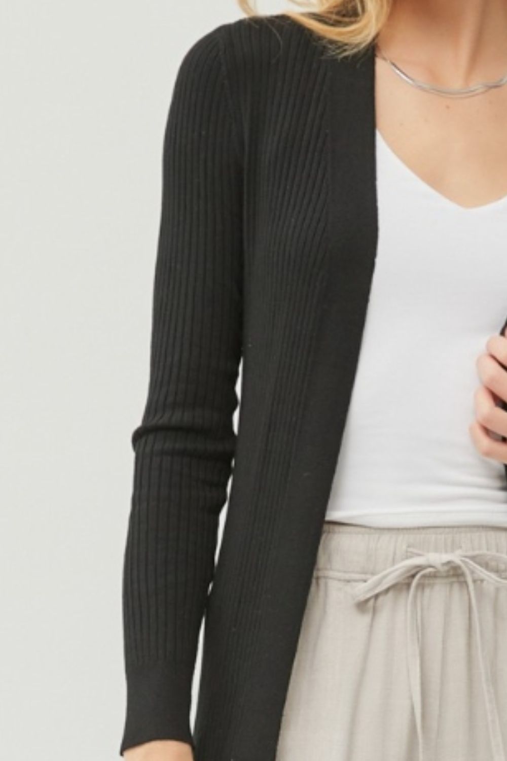 Beatrice | Elegante Offene Strickjacke Langarm Damen - Elle Zürich