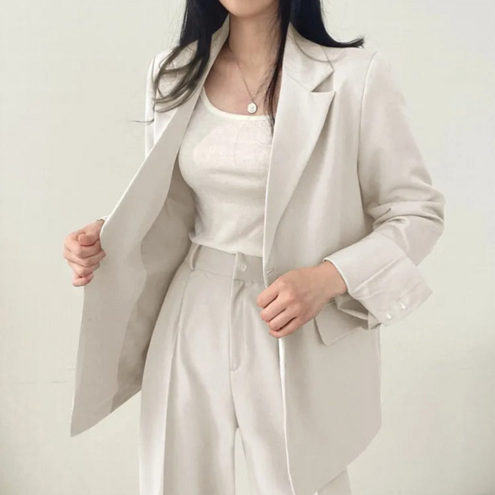 Karin | Damen Oversize Blazer und Hose mit weitem Bein - Elle Zürich