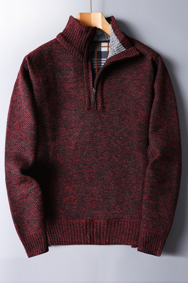 Dominic | Herren Warmer Winterpullover mit Quarter-Zip - Elle Zürich