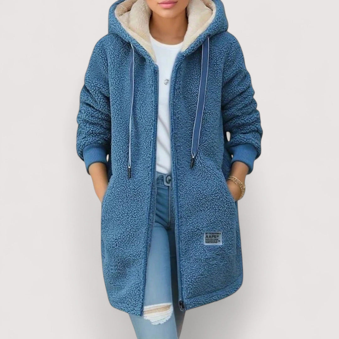 Ella | Damen Winter Fleecejacke mit Kapuze - Elle Zürich