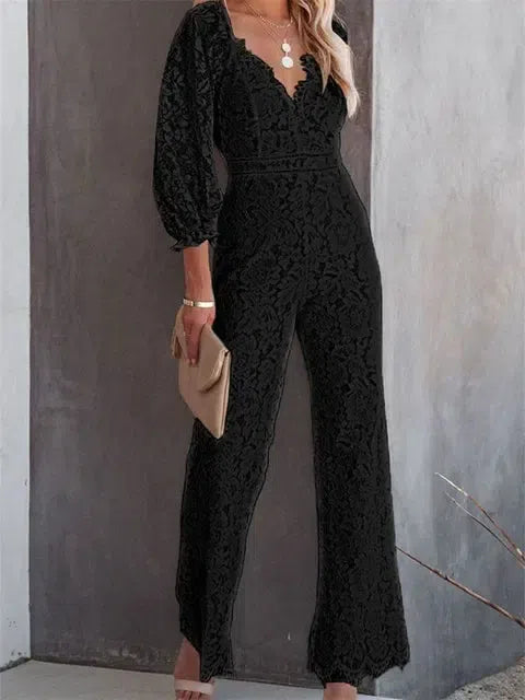 Greta | Eleganter Jumpsuit mit V-Ausschnitt - Elle Zürich