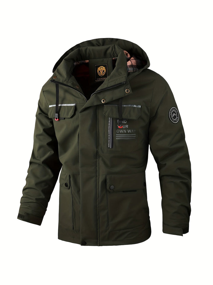 Alexander | Herren Winter Wasserdichte Kapuzen Outdoorjacke - Elle Zürich