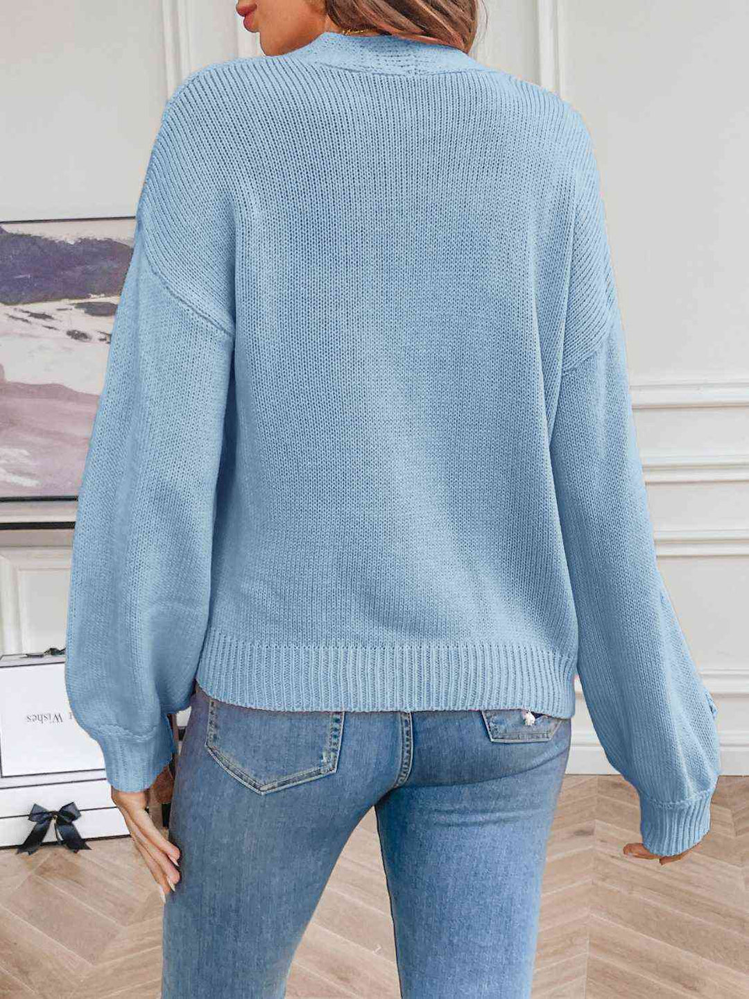 Michaela | Damen Winter-Cardigan mit Blumenstickerei - Elle Zürich