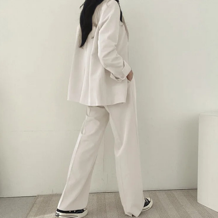 Karin | Damen Oversize Blazer und Hose mit weitem Bein - Elle Zürich