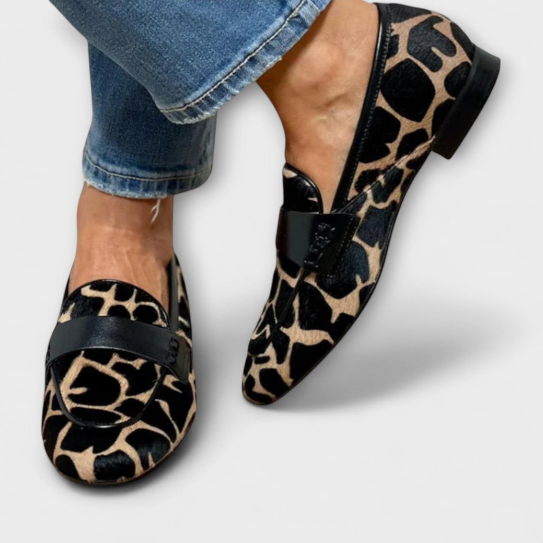 Leonie | Animal Print Slip-On Loafers für Damen