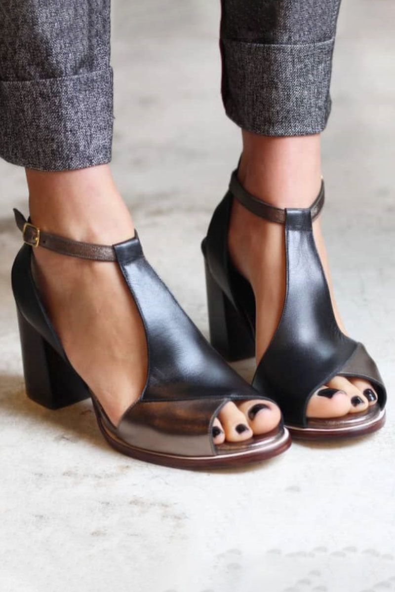 Anna | Elegante Sommer Peep Toe Sandalen - Elle Zürich