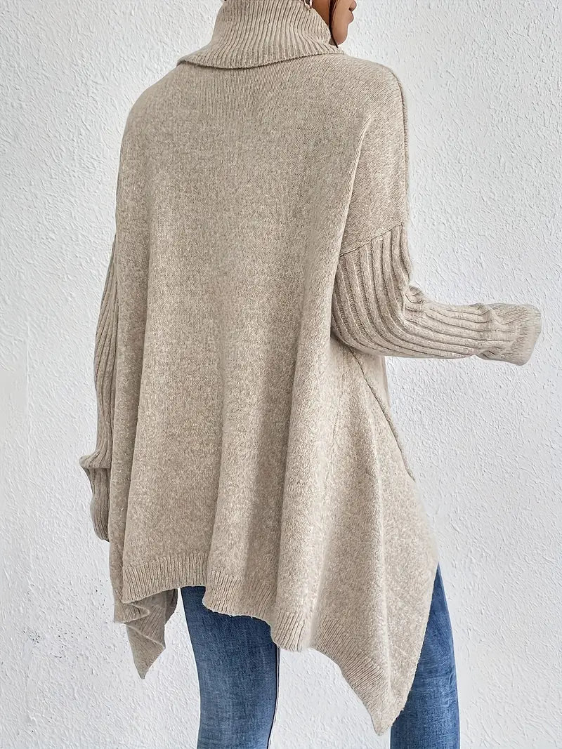 Britney | Damen Oversized Rollkragenpullover für den Winter