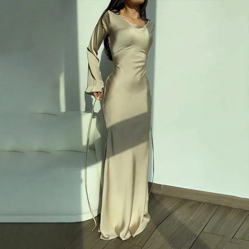 Daniela | Damen Winter Langarm Maxikleid - Elle Zürich