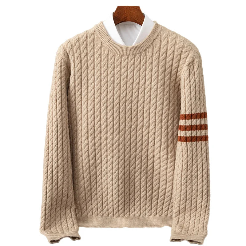 Werner | Herren Freizeit Winterpullover mit gestreiften Ärmeln - Elle Zürich