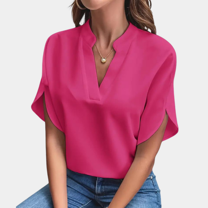 Regine | Stylische Damenbluse mit V-Ausschnitt - Elle Zürich