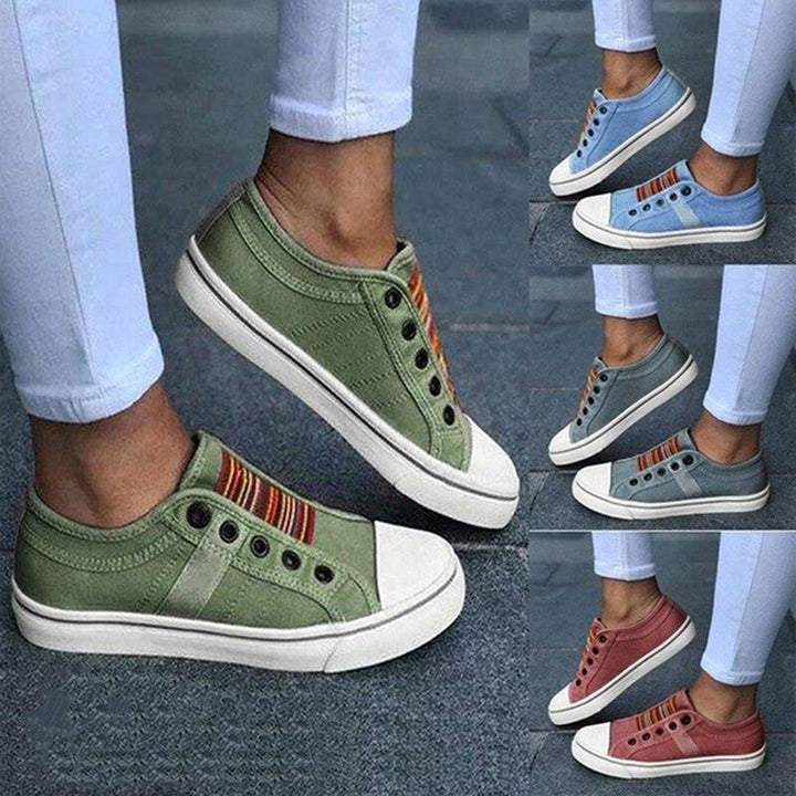 Rita | Damen Slip-On Sneakers mit Elastischen Bändern - Elle Zürich
