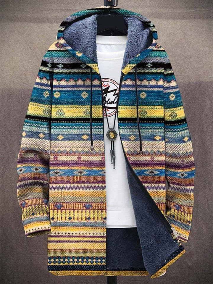 Victoria | Damen Kapuzenjacke mit Buntem Ethno-Print