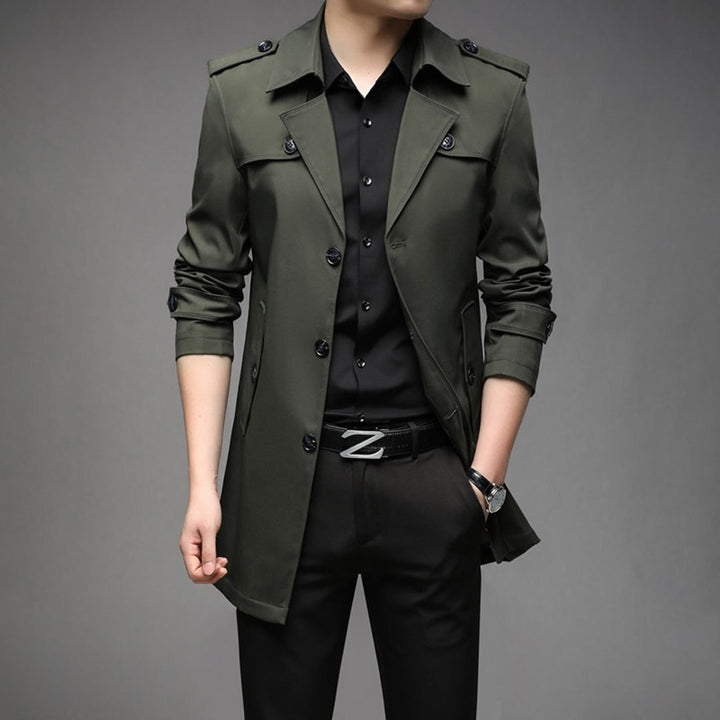 Emil | Herren Slim-Fit Trenchcoat mit Stilvollen Knöpfen