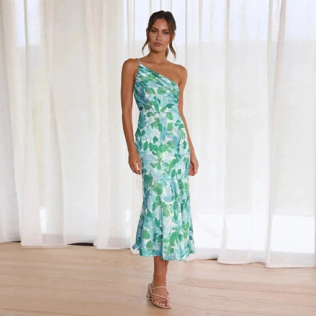 Sienna | Asymmetrisches Maxikleid mit floralem Muster für einen eleganten Look - Elle Zürich