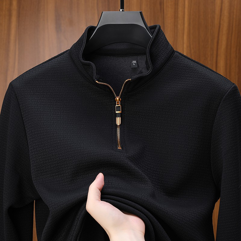 Thomas | Herren Winterpullover mit Halbzipper und Struktur - Elle Zürich