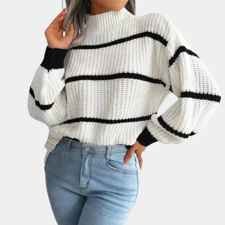 Johanna | Damen Grobstrickpullover mit Streifenmuster - Elle Zürich