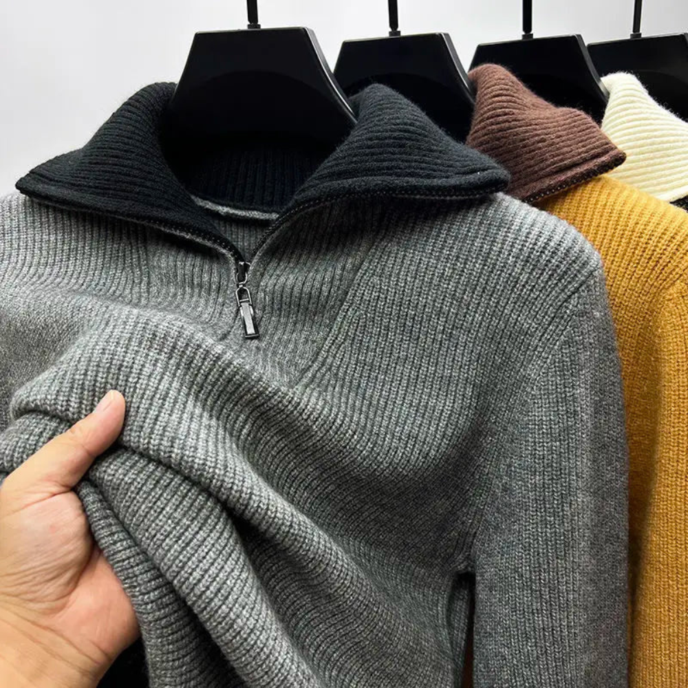 Otto | Herren Strickpullover mit Reißverschluss für Winterwärme - Elle Zürich