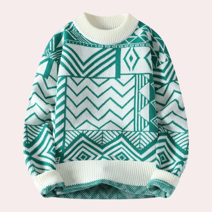 Florian | Herren Winterpullover mit geometrischem Muster - Elle Zürich