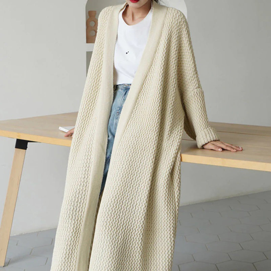 Leonie | Gemütlicher Damen Langstrick-Cardigan - Elle Zürich