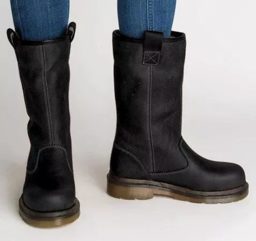 Helga | Damen Winter-Lederstiefel zum Hineinschlüpfen mit Absatz - Elle Zürich
