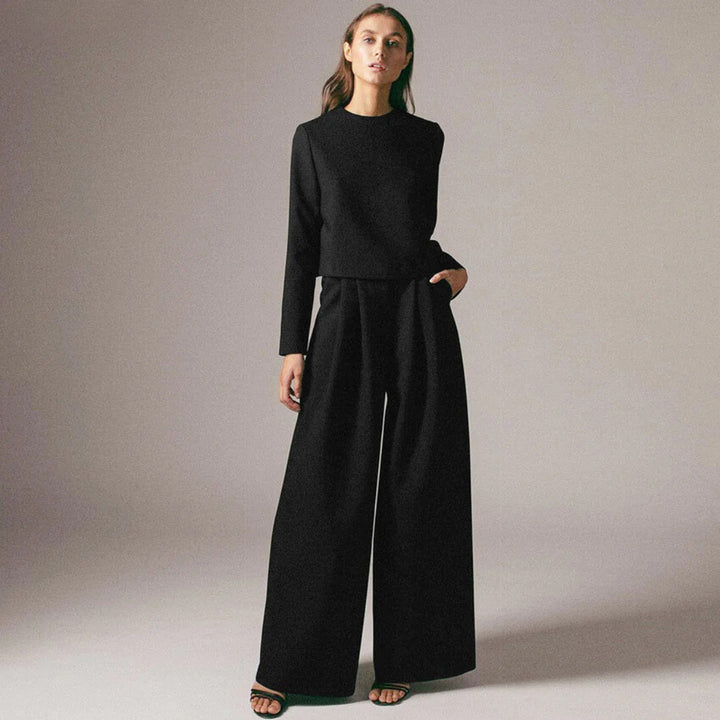 Jessica | Elegantes Damen Zweiteiler Set mit weitem Bein - Elle Zürich
