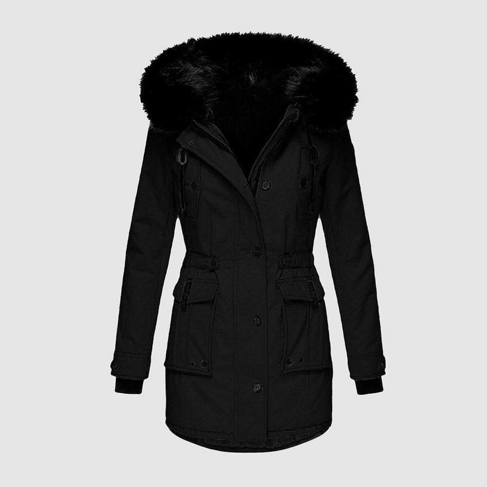 Karin | Damen Winterparka mit Kunstfellkapuze - Elle Zürich