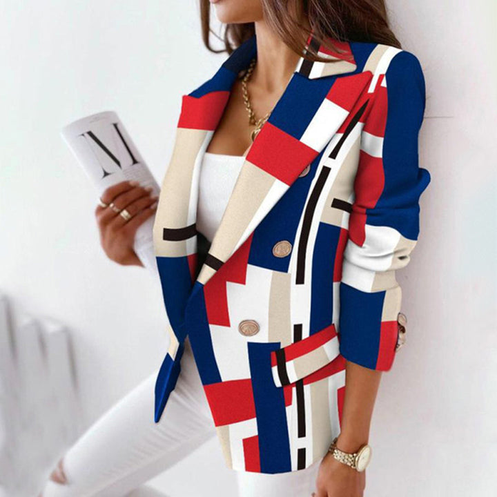 Isabella | Damen Winterblazer im Karo-Design mit Doppelreiher - Elle Zürich