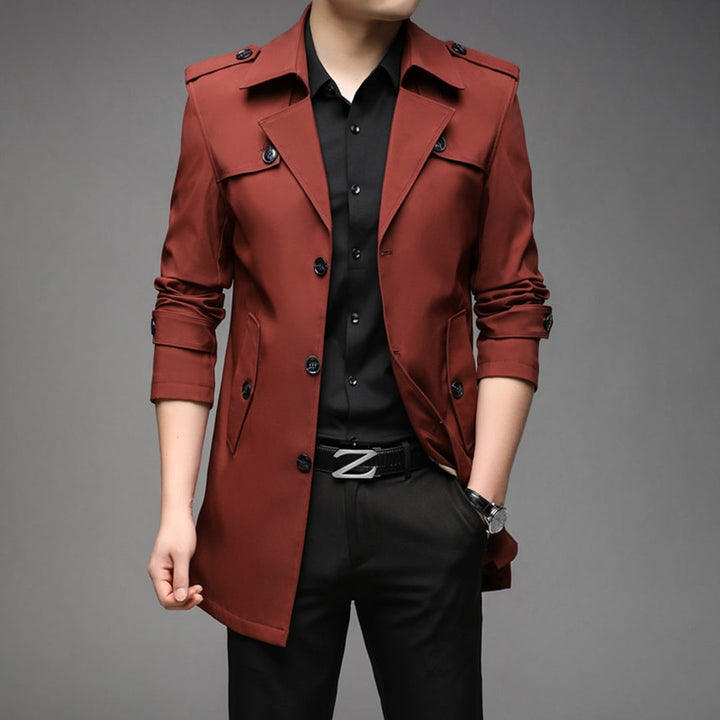 Emil | Herren Slim-Fit Trenchcoat mit Stilvollen Knöpfen