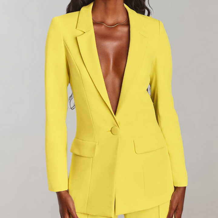 Lara | Damen Stilvolles Blazer und Weite Hose Outfit - Elle Zürich