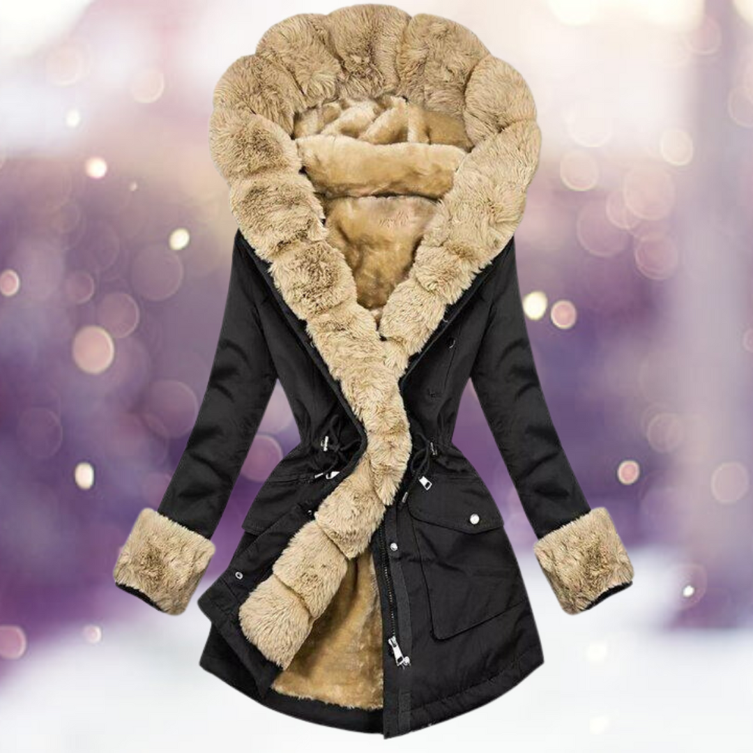 Daniela | Damen Winterparka mit weißem Fell - Elle Zürich