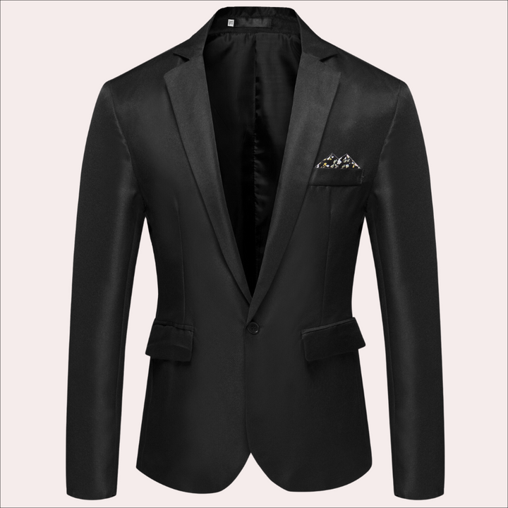 Simon | Herren Eleganter Satinblazer mit Tasche