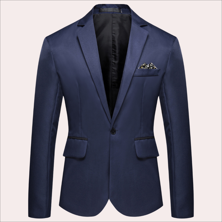 Simon | Herren Eleganter Satinblazer mit Tasche