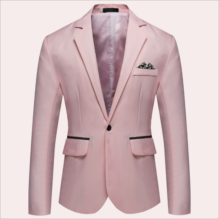 Simon | Herren Eleganter Satinblazer mit Tasche