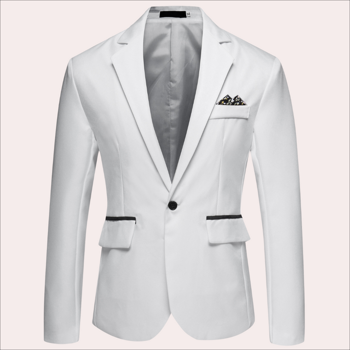 Simon | Herren Eleganter Satinblazer mit Tasche