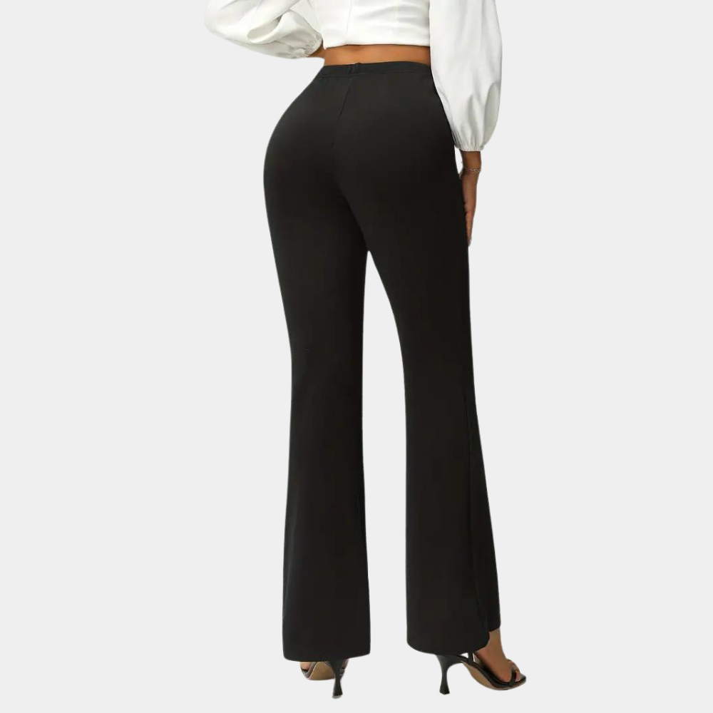 Bettina | Damen Hochtaillierte ausgestellte Stoffhose - Elle Zürich