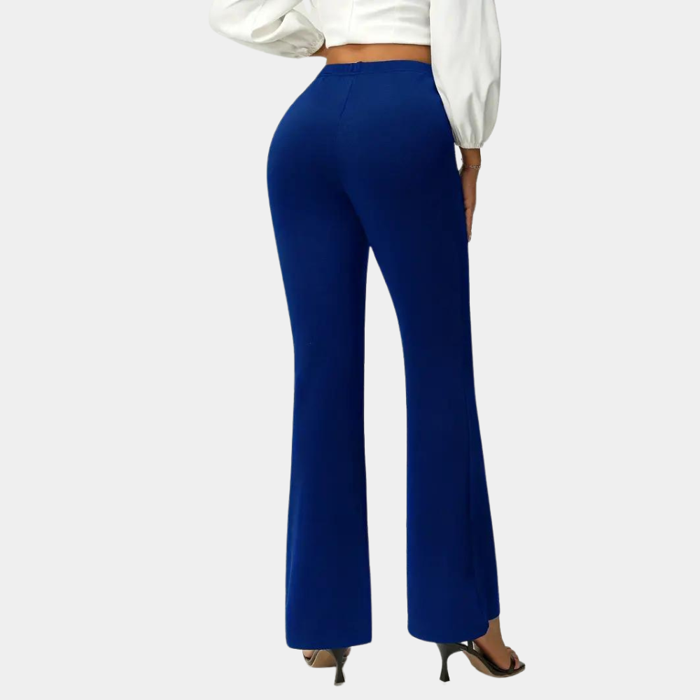 Bettina | Damen Hochtaillierte ausgestellte Stoffhose - Elle Zürich