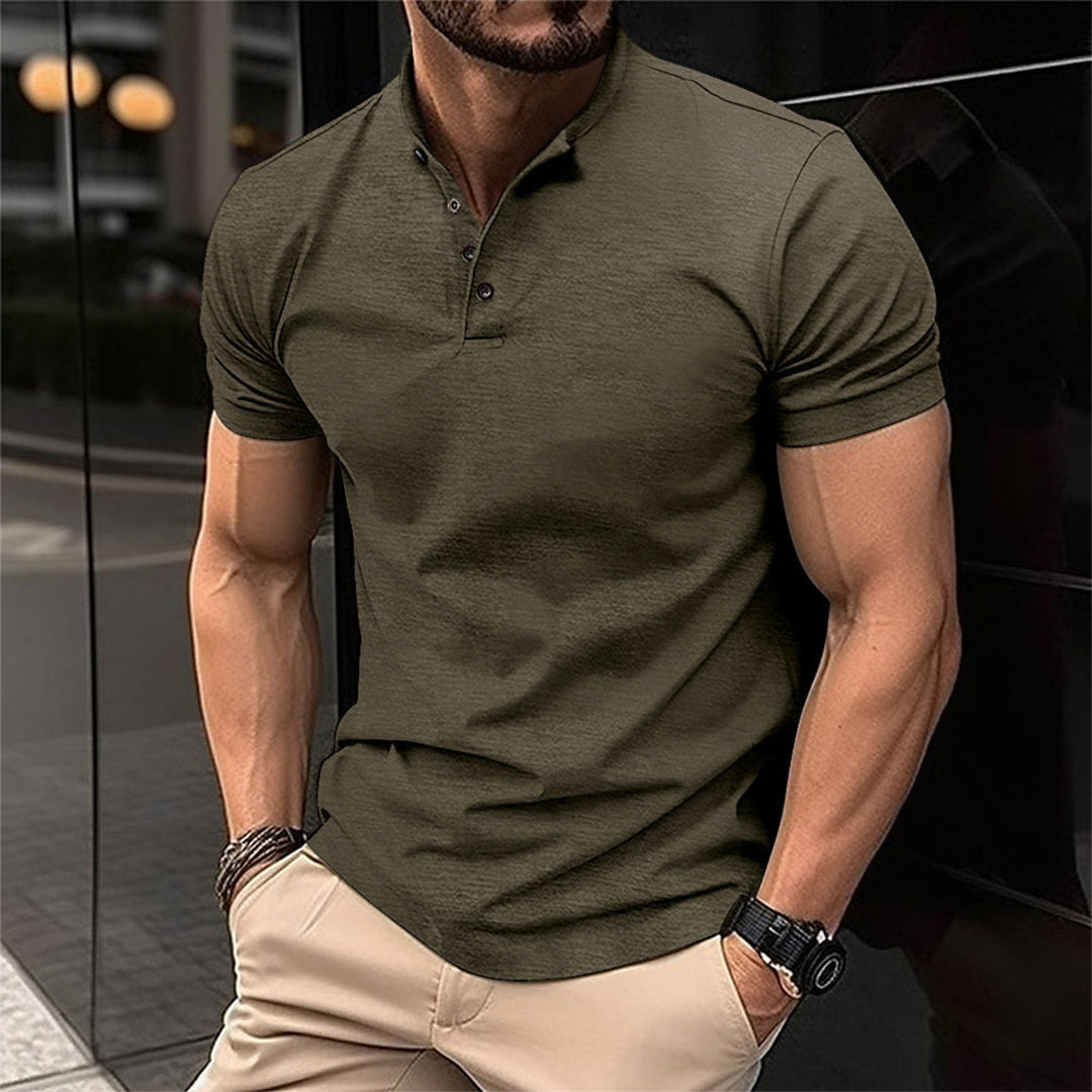 Alexander | Stylisches Kurzarm Henley Polo - Elle Zürich