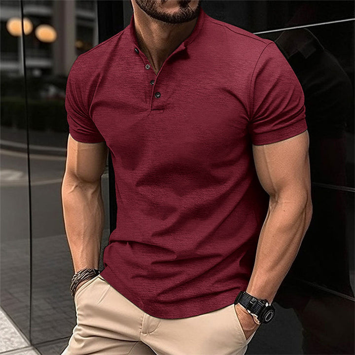 Alexander | Stylisches Kurzarm Henley Polo - Elle Zürich